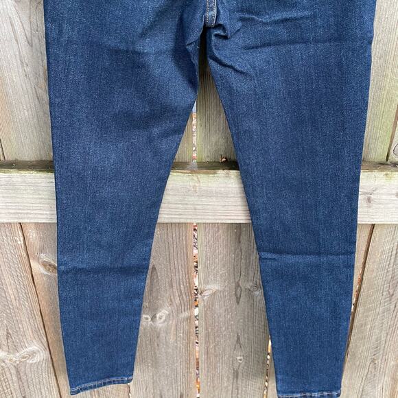 Everlane Jeans Ankle Mid-Rise Skinny Stretch Blue Denim Size 23 Sustainable NWT - Picture 6 of 9